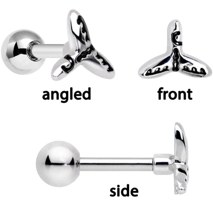 16G 1/4 Ocean Starfish Life Cartilage Tragus Earring Set of 3