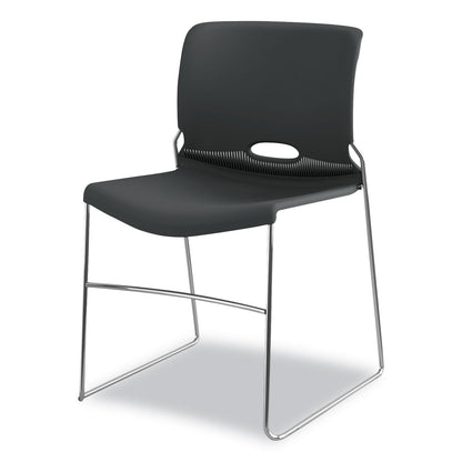 HON Olson Stacker High Density Chair, Supports Up to 300 lb, Lava Seat/Back, Chrome Base, 4/Carton