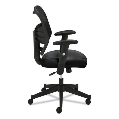 HON VL531 Mesh High-Back Task Chair with Adjustable Arms, Supports Up to 250 lb, 18" to 22" Seat Height, Black