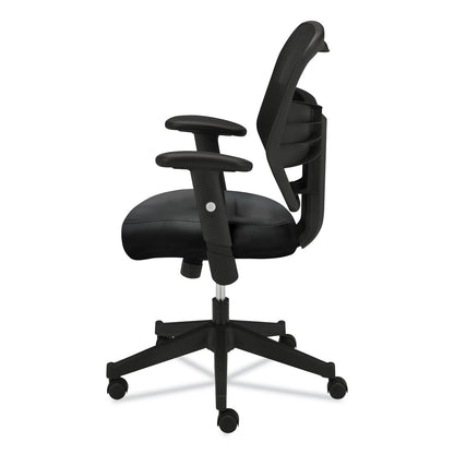 HON VL531 Mesh High-Back Task Chair with Adjustable Arms, Supports Up to 250 lb, 18" to 22" Seat Height, Black