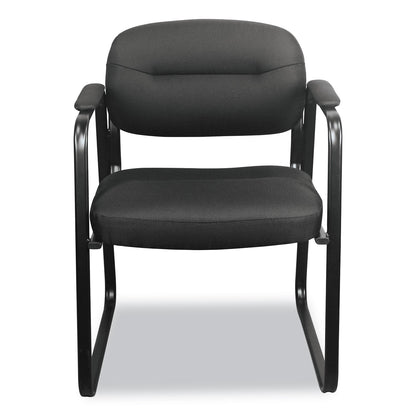 HON HVL653 Leather Guest Chair, 22.25" x 23" x 32", Black