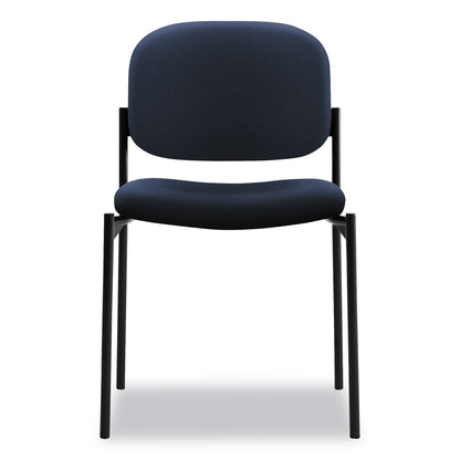 HON VL606 Stacking Guest Chair without Arms, Supports Up to 250 lb, Navy Seat/Back, Black Base