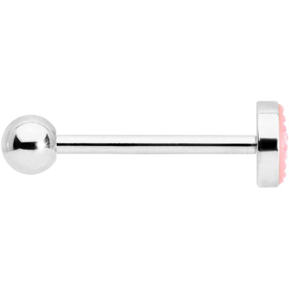 Pink Mermaid Scale Barbell Tongue Ring