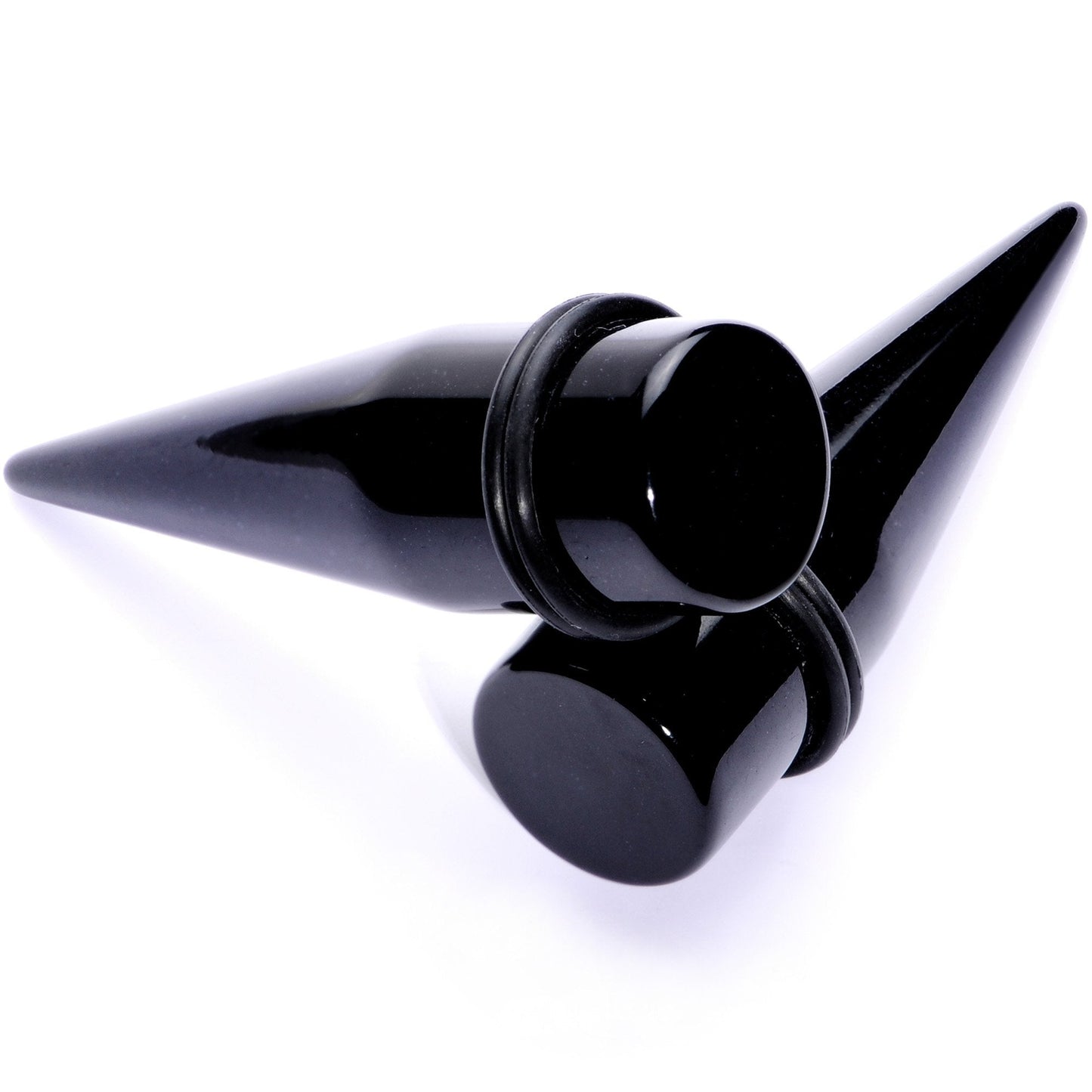 Lightweight Black Acrylic Straight Taper Set 10mm to 25mm