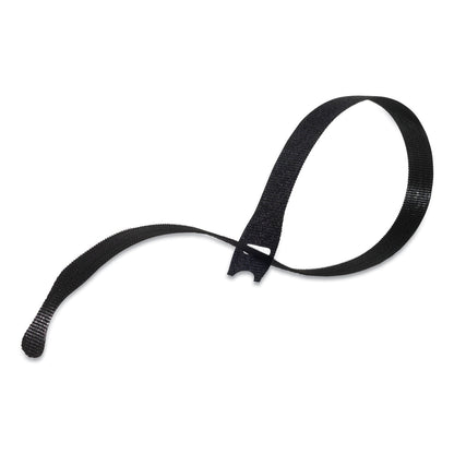 VELCRO ONE-WRAP Pre-Cut Thin Ties, 0.5" x 15", Black/Gray, 30/Pack