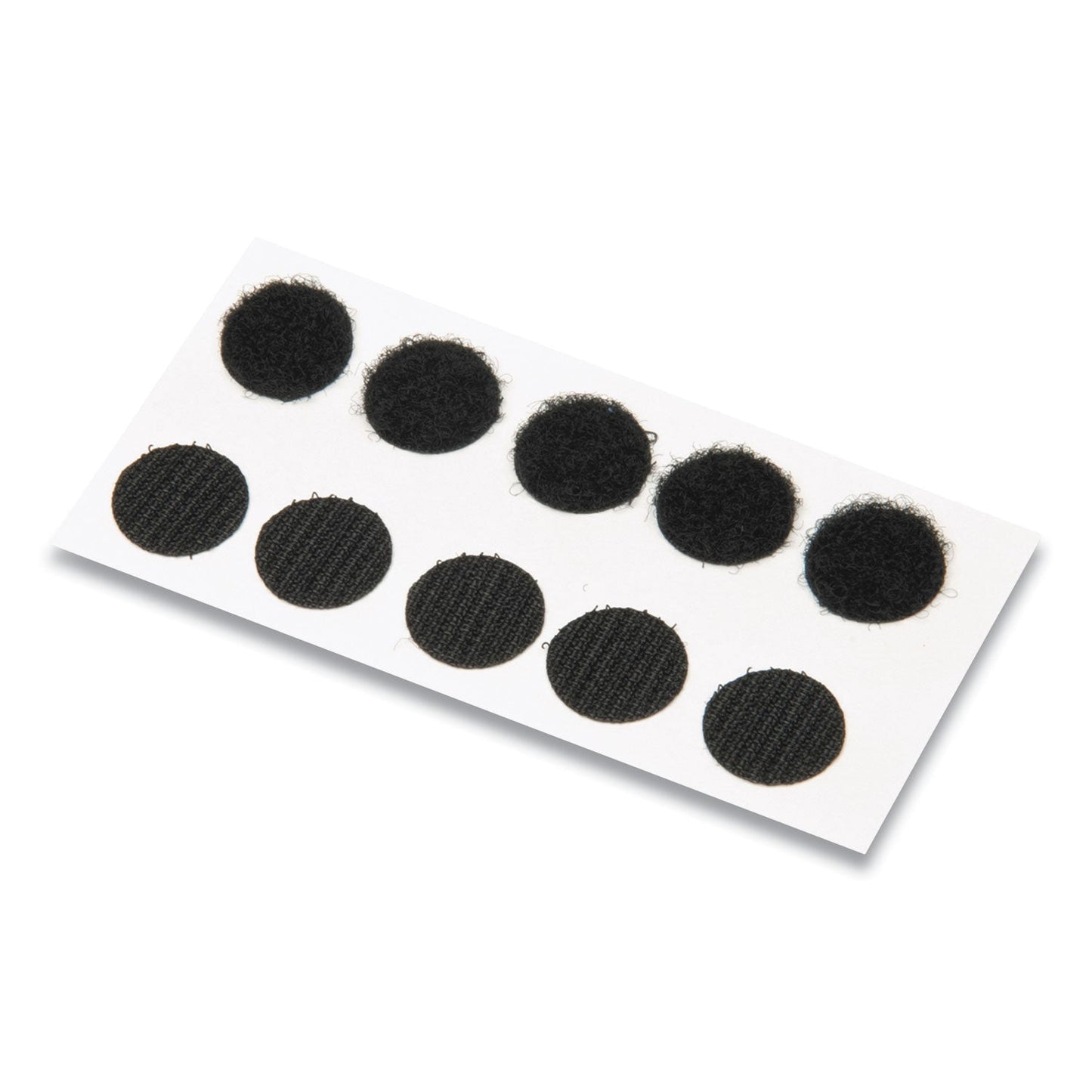 VELCRO Sticky-Back Fasteners, Removable Adhesive, 0.75" dia, Black, 200/Box