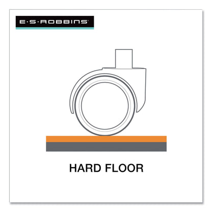 ES Robbins EverLife Workstation Chair Mat for Hard Floors, With Lip, 66 x 60, Clear