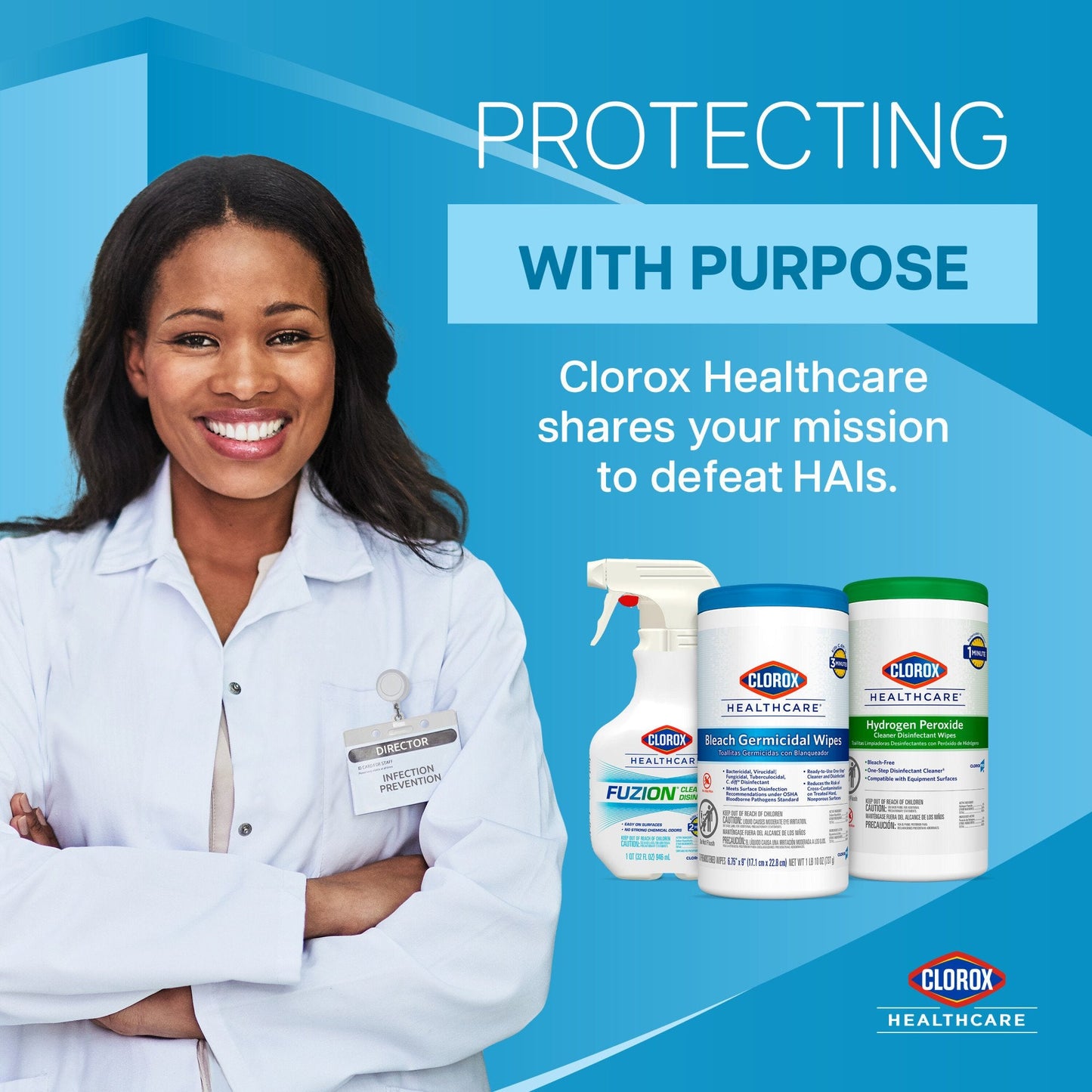 Clorox Healthcare® Bleach Germicidal Wipes, Individual Packets Box of 50 31424