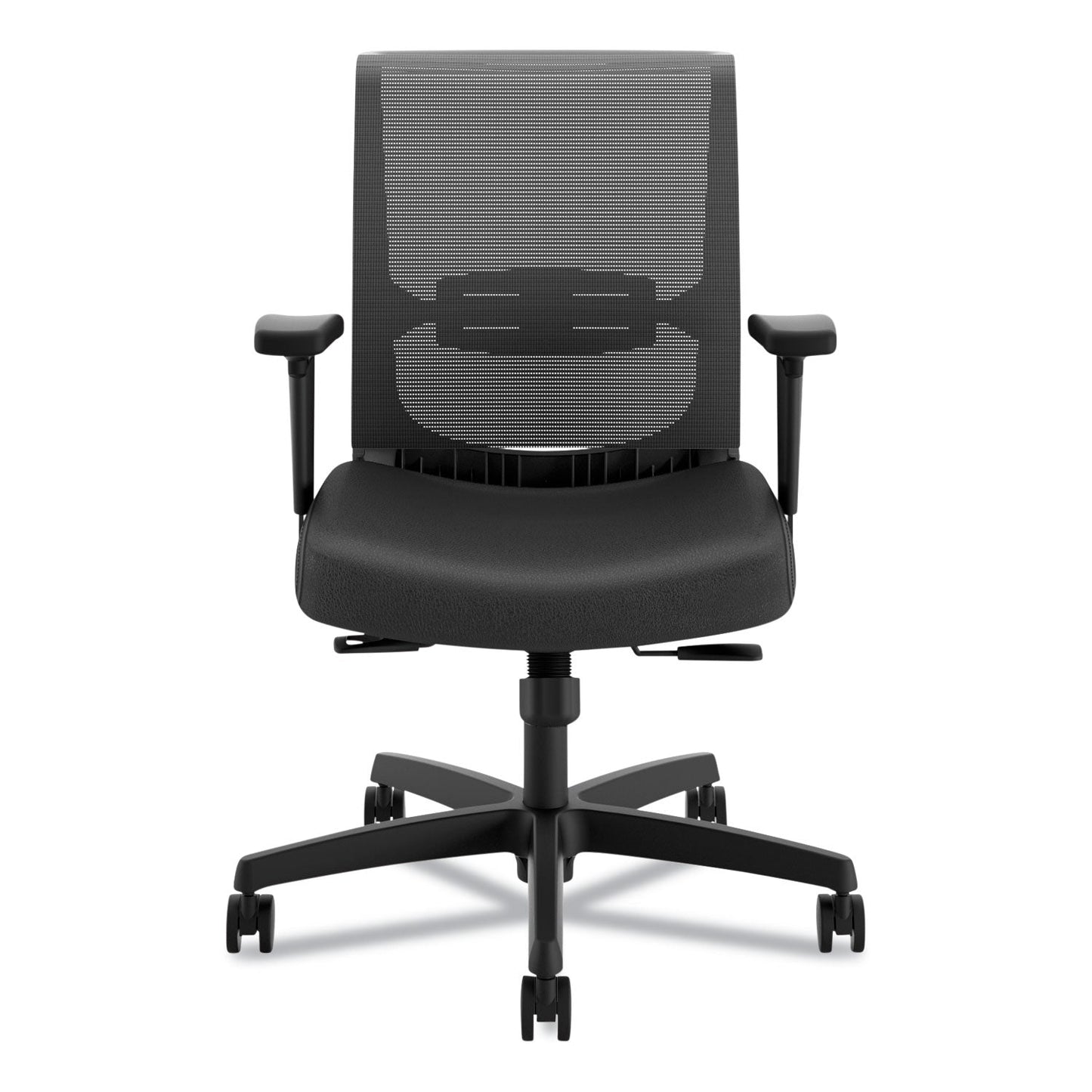 HON Convergence Mid-Back Task Chair, Synchro-Tilt and Seat Glide, Supports Up to 275 lb, Black