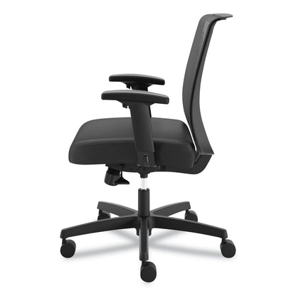 HON Convergence Mid-Back Task Chair, Synchro-Tilt and Seat Glide, Supports Up to 275 lb, Black