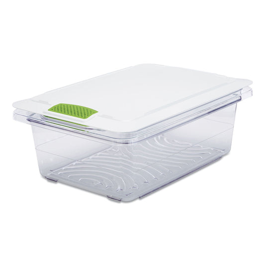 Rubbermaid FreshWorks Produce Saver, 12 gal, 18 x 9.3 x 9.8, Clear/Green, Plastic