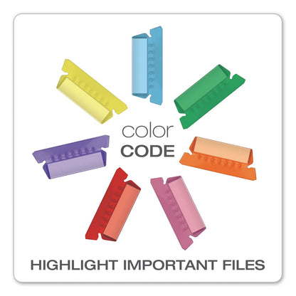 Pendaflex Transparent Colored Tabs For Hanging File Folders, 1/5-Cut, Green, 2" Wide, 25/Pack