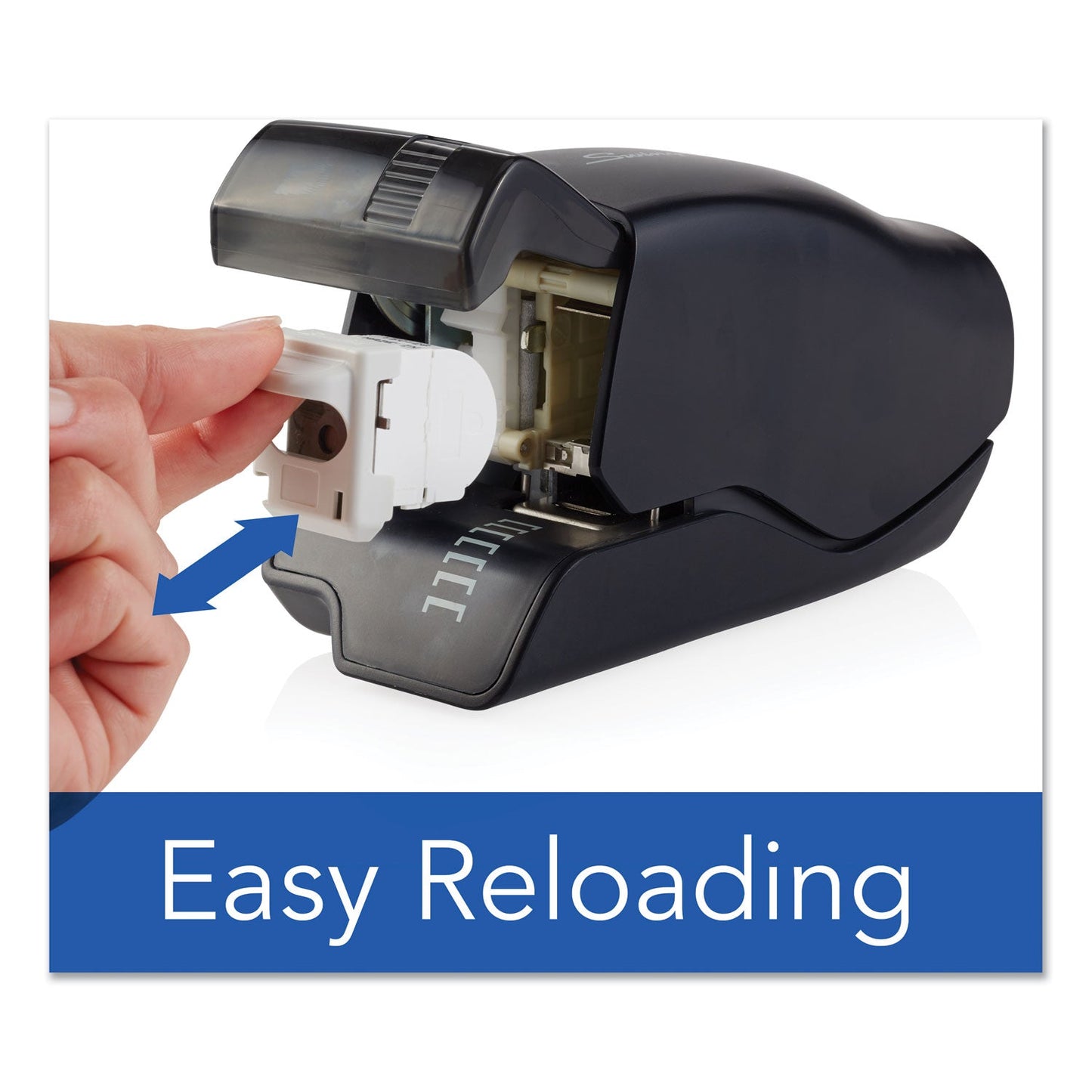 Swingline Desktop Cartridge Electric Stapler with LED Guide, 25-Sheet Capacity, Black
