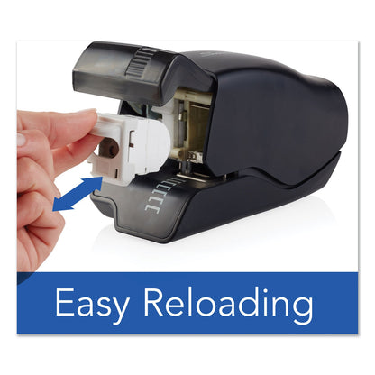 Swingline Desktop Cartridge Electric Stapler with LED Guide, 25-Sheet Capacity, Black