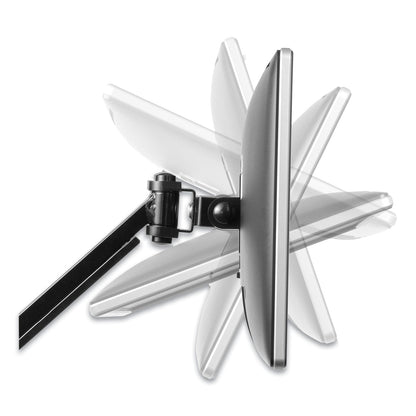 Fellowes Designer Suites Flat Panel Monitor Arm, 180 Degree Rotation, 45 Degree Tilt, 360 Degree Pan, Black, Supports 20 lb
