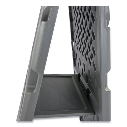Iceberg Ingenuity Presentation Flipchart Easel with Dry Erase Surface, Resin Surface Frame, 33 x 28 x 73, Charcoal