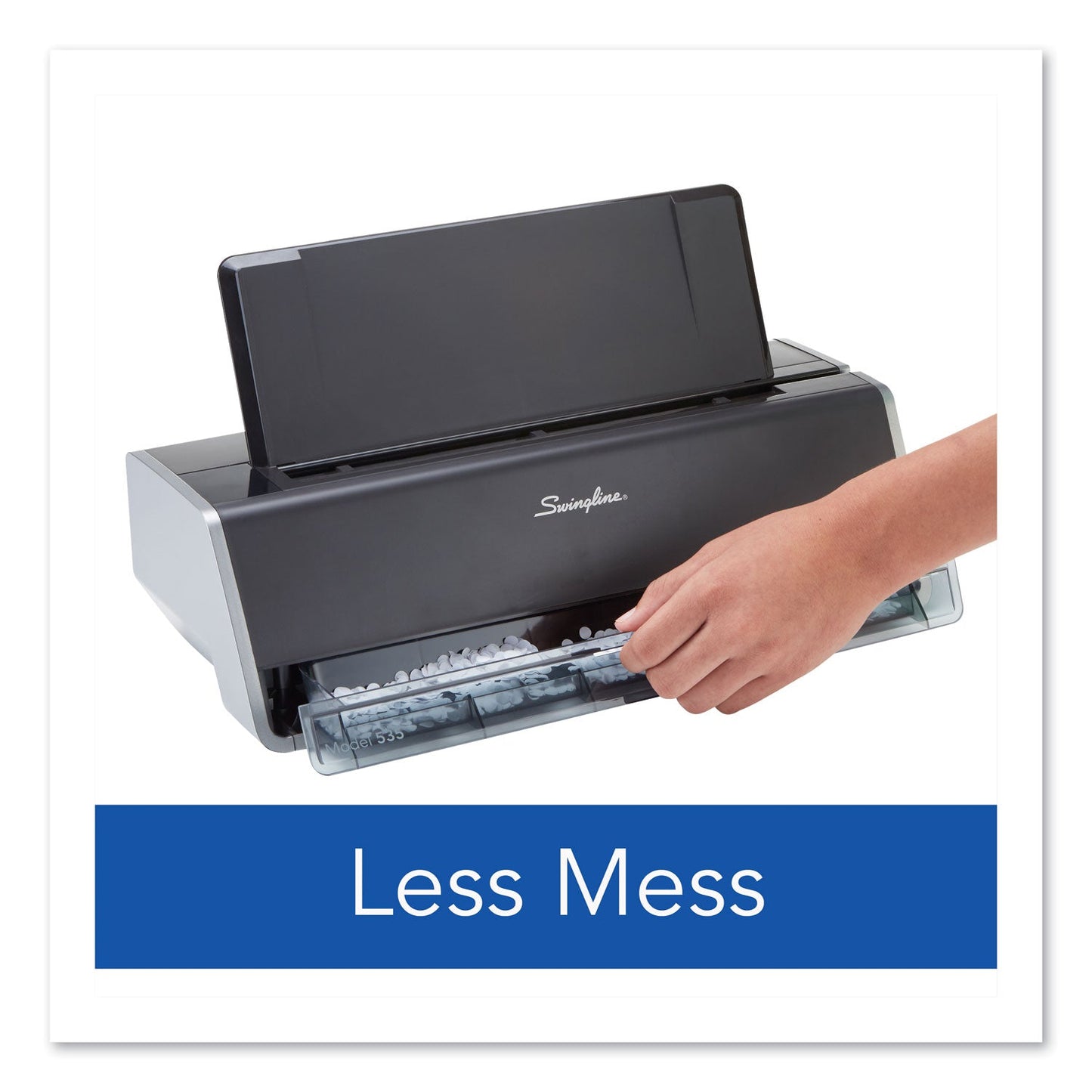 Swingline 28-Sheet Commercial Electric Three-Hole Punch, 9/32" Holes, Black/Silver