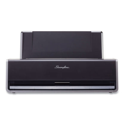 Swingline 28-Sheet Commercial Electric Two-Hole Punch, Fixed 9/32" Holes, Black/Silver