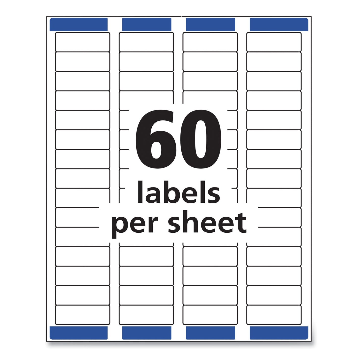 Avery Easy Peel White Address Labels w/ Sure Feed Technology, Inkjet Printers, 0.66 x 1.75, White, 60/Sheet, 25 Sheets/Pack