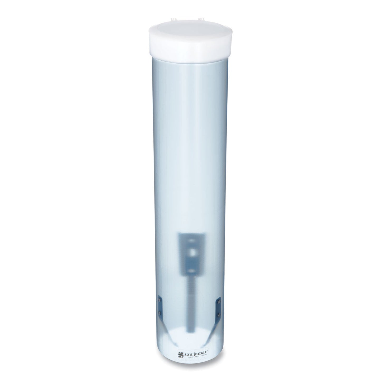 San Jamar Adjustable Frosted Water Cup Dispenser, For 4 oz to 10 oz Cups, Blue