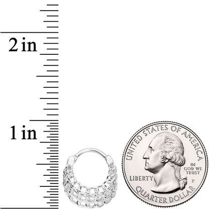 16G 3/8 Triple Chain Hinged Septum Ring