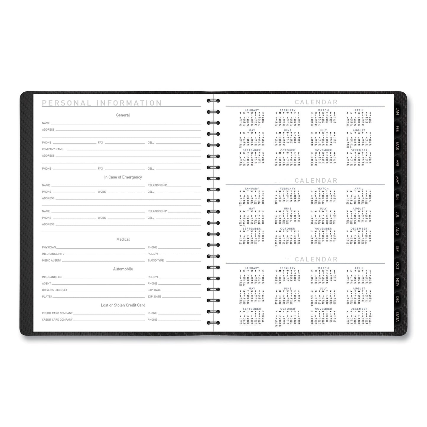 AT-A-GLANCE Contemporary Weekly/Monthly Planner, Vertical-Column Format, 11 x 8.25, Graphite Cover, 12-Month (Jan to Dec): 2023