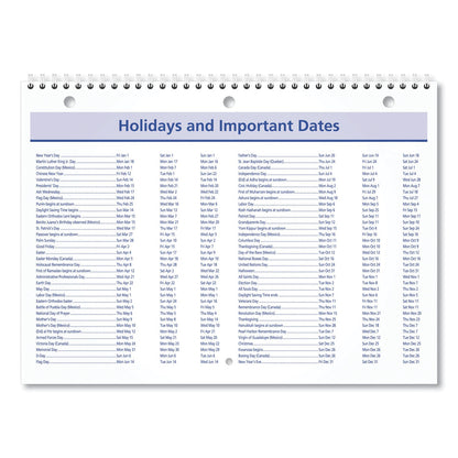 AT-A-GLANCE QuickNotes Desk/Wall Calendar, 3-Hole Punched, 11 x 8, White/Blue/Yellow Sheets, 12-Month (Jan to Dec): 2023