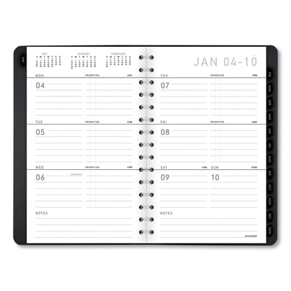 AT-A-GLANCE Contemporary Weekly/Monthly Planner, Open-Block Format, 8.5 x 5.5, Black Cover, 12-Month (Jan to Dec): 2022