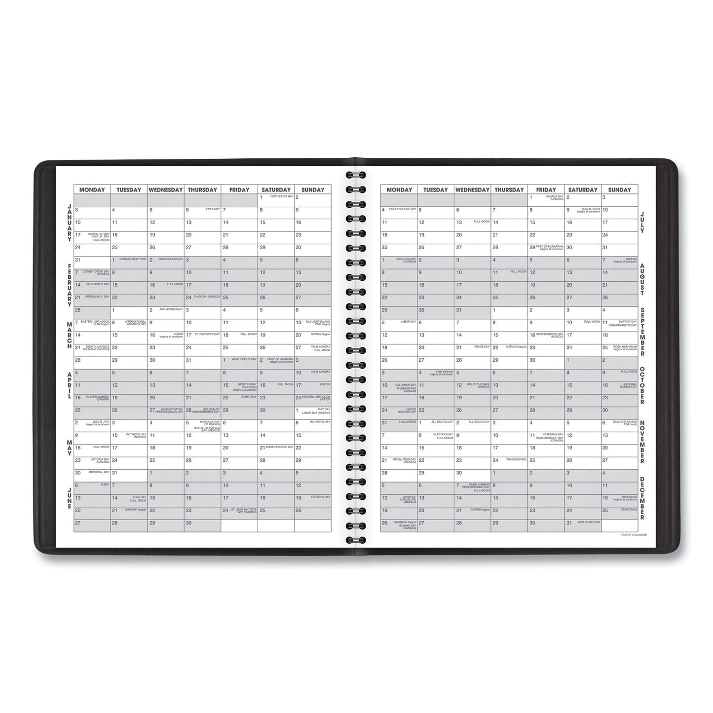 AT-A-GLANCE Monthly Planner, 8.75 x 7, Black Cover, 18-Month (July to Dec): 2022 to 2023