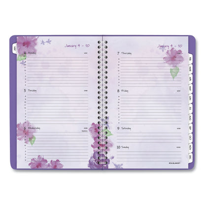 AT-A-GLANCE Beautiful Day Weekly/Monthly Planner, Block Format, 8.5 x 5.5, Purple Cover, 13-Month (Jan to Jan): 2023 to 2024