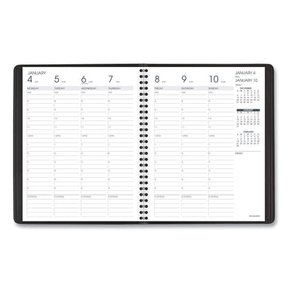 AT-A-GLANCE Weekly Vertical-Column Appointment Book Ruled for Hourly Appointments, 8.75 x 7, Black Cover, 13-Month (Jan-Jan): 2023-2024