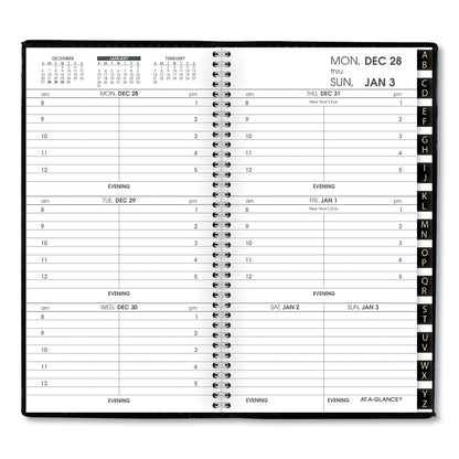 AT-A-GLANCE Compact Weekly Appointment Book, 6.25 x 3.25, Black Cover, 12-Month (Jan to Dec): 2023