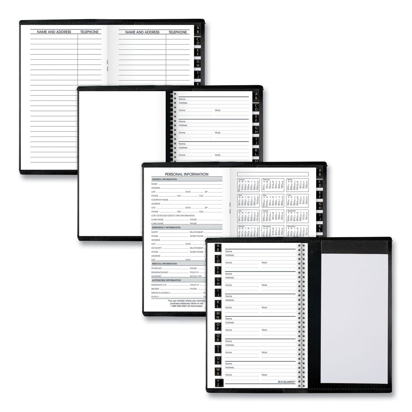 AT-A-GLANCE Pocket-Size Monthly Planner, 6 x 3.5, Black Cover, 13-Month (Jan to Jan): 2023 to 2024