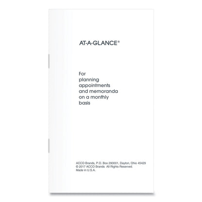 AT-A-GLANCE Pocket Size Monthly Planner Refill, 6 x 3.5, White Sheets, 13-Month (Jan to Jan): 2023 to 2024