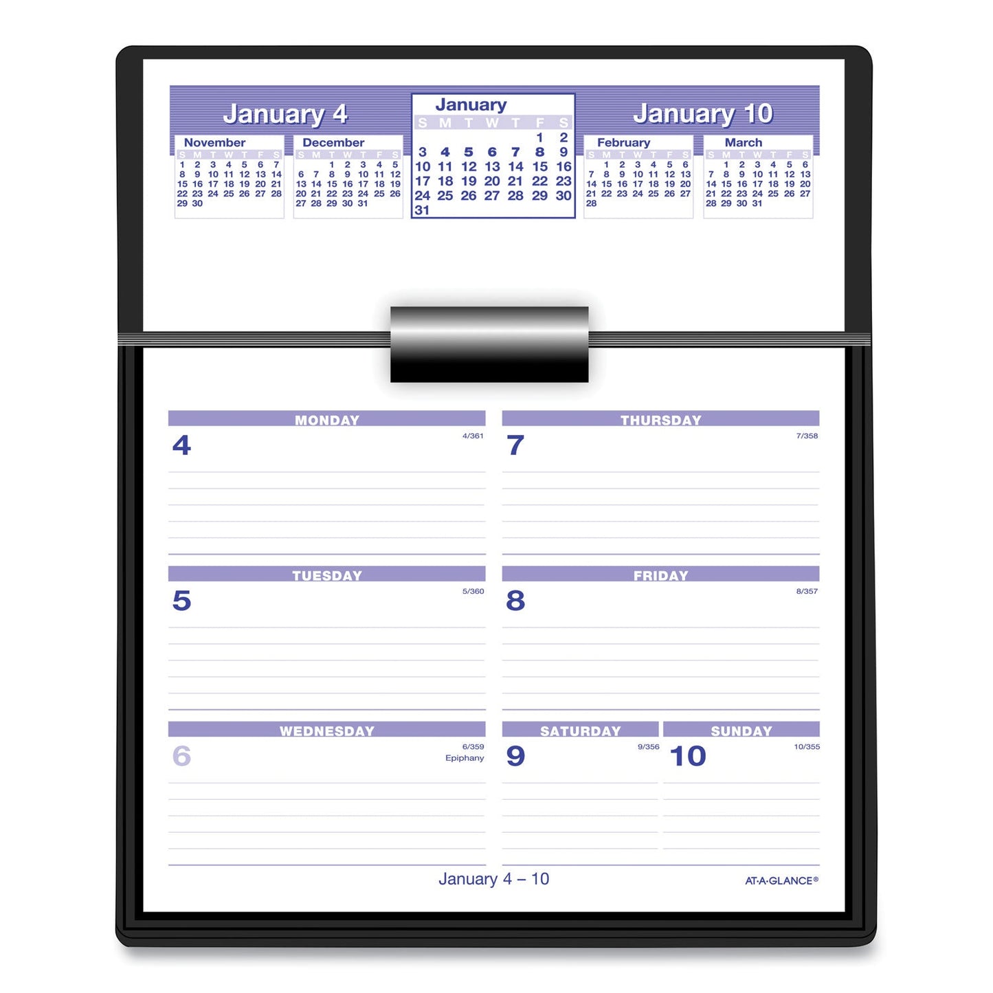 AT-A-GLANCE Flip-A-Week Desk Calendar and Base, 7 x 5.5, White Sheets, 2023