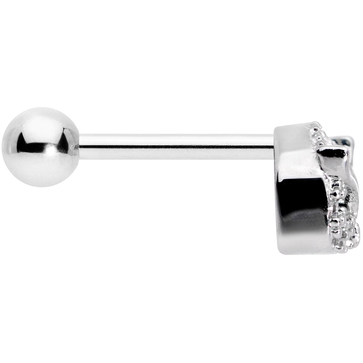 18G 5/16 Clear CZ Gem Wise Owl Cartilage Tragus Earring
