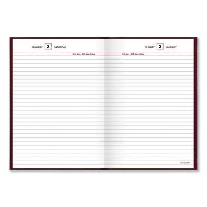 AT-A-GLANCE Standard Diary Daily Reminder Book, 2023 Edition, Medium/College Rule, Red Cover, 8.25 x 5.75, 201 Sheets