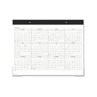 AT-A-GLANCE Two-Color Desk Pad, 22 x 17, White Sheets, Black Binding, Clear Corners, 12-Month (Jan to Dec): 2023