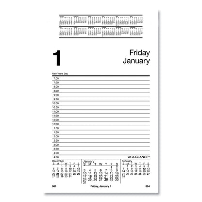AT-A-GLANCE Pad Style Desk Calendar Refill, 5 x 8, White Sheets, 2023