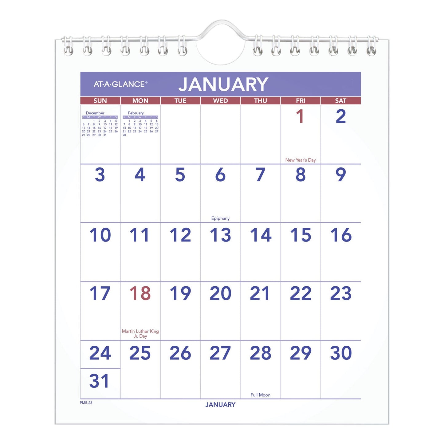 AT-A-GLANCE Mini Monthly Wall Calendar with Fold-Out Easel, 7 x 8, White Sheets, 12-Month (Jan to Dec): 2023