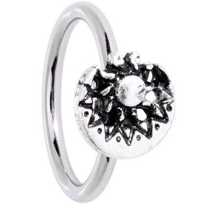 16G 3/8 Moon Cradling the Sun BCR Captive Ring