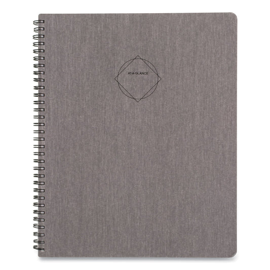 AT-A-GLANCE Elevation Linen Weekly/Monthly Planner, 11 x 8.5, Charcoal Cover, 12-Month (Jan to Dec): 2023