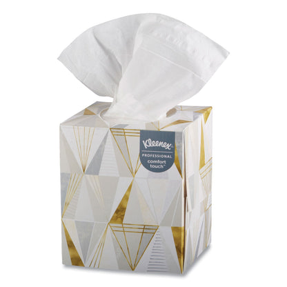 Kleenex Boutique White Facial Tissue, 2-Ply, Pop-Up Box, 95 Sheets/Box, 3 Boxes/Pack, 12 Packs/Carton