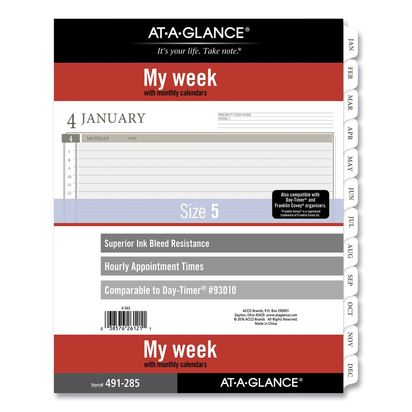 AT-A-GLANCE 2-Page-Per-Week Planner Refills, 11 x 8.5, White Sheets, 12-Month (Jan to Dec): 2023