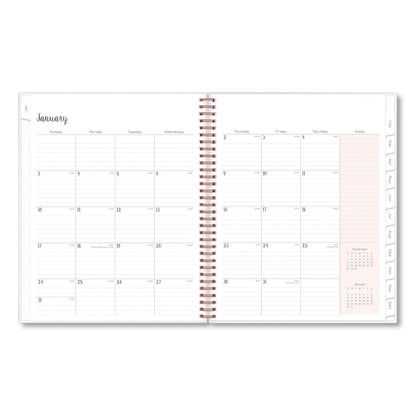 Blue Sky Joselyn Weekly/Monthly Planner, Joselyn Floral Artwork, 11 x 8.5, Pink/Peach/Black Cover, 12-Month (Jan to Dec): 2023
