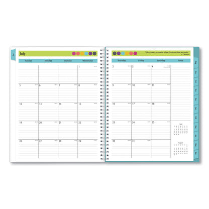 Blue Sky Teacher Dots Academic Year Create-Your-Own Cover Weekly/Monthly Planner, 11 x 8.5, 12-Month (July to June): 2022 to 2023
