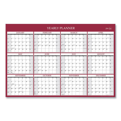 Blue Sky Classic Red Laminated Erasable Wall Calendar, Classic Red Artwork, 36 x 24, White/Red/Gray Sheets, 12-Month (Jan-Dec): 2023