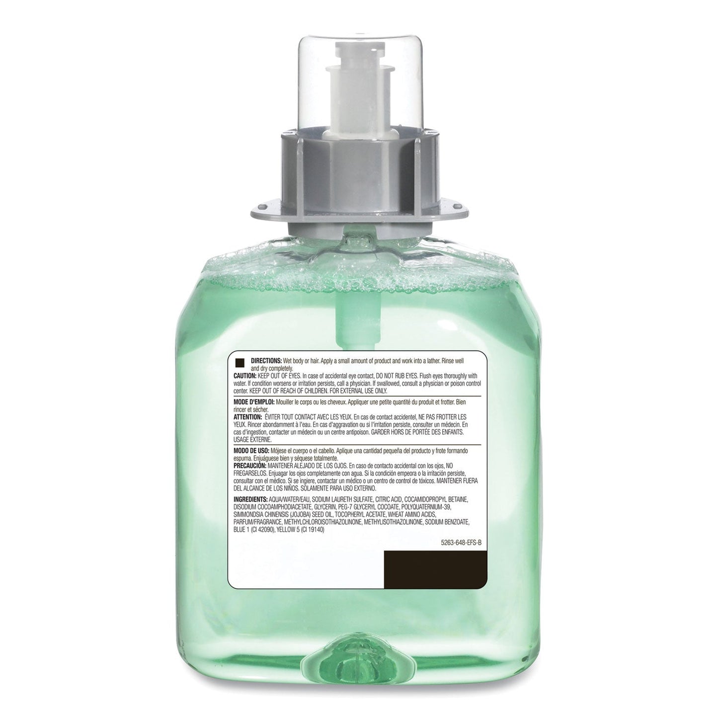GOJO Luxury Foam Hair and Body Wash, Cucumber Melon Scent, 1,250 mL Refill