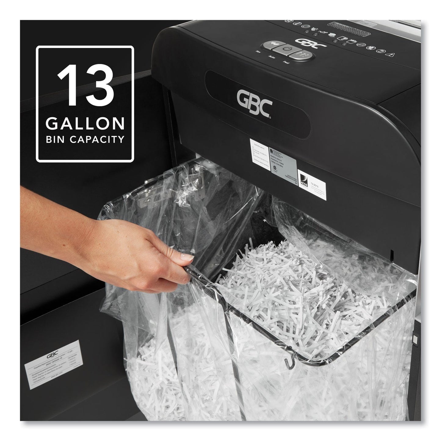 GBC DX18-13 Cross-Cut Jam Free Shredder, 18 Manual Sheet Capacity