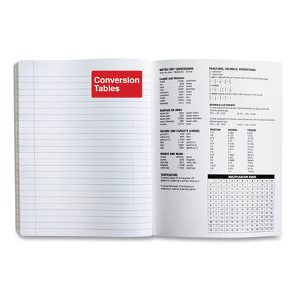 Universal Composition Book, Wide/Legal Rule, Black Marble Cover, 9.75 x 7.5, 100 Sheets